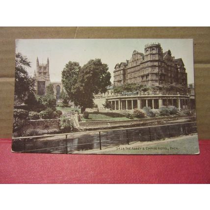 THE ABBEY & EMPIRE HOTEL, BATH. SOMERSET unused vintage postcard by J. Salmon #
