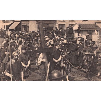 Bruges Procession Du St Sang Old Belgium Soldier Marching Postcard