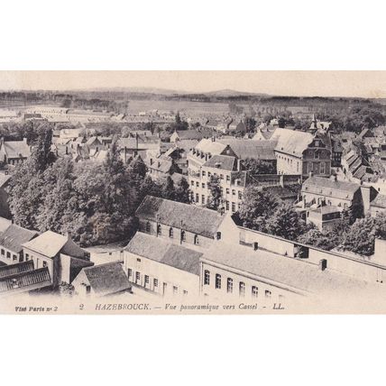 Hazebrouck Panomama Antique French Postcard