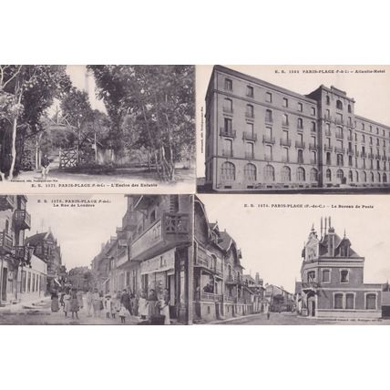 Paris Plage Atlantic Hotel Rue De Londres Post Office 4x Postcard s