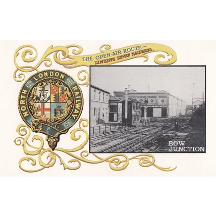 North London Railway Bow Junction Train Open Air Route Postcard