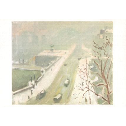 Marquet Pont Neuf With Snow Sous Le Neige Old Painting Postcard