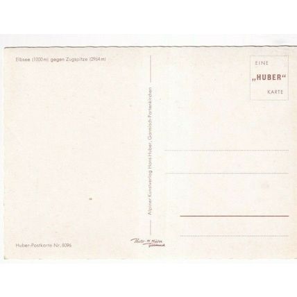Eibsee gegen Zugspitze Germany Postcard unused VGC