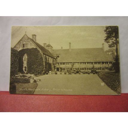 PRIOR'S HOUSE, MUCH WENLOCK ABBEY, SHROPSHIRE unused antique postcard by Frith =