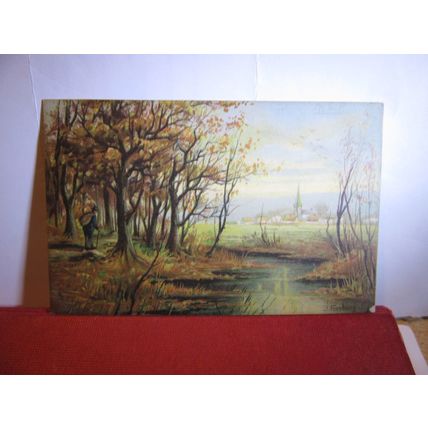 AUTUMN IN HAMPSHIRE county used antique postcard by R. Tuck 1906 pm #