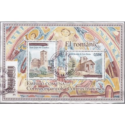 Andorre Français 2010 Michel Bloc Feuillet 5 O Cote (2010) 2.40 € Eglises