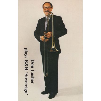 Don Lusher Jazz Trombonist Vintage Publicity Card Photo