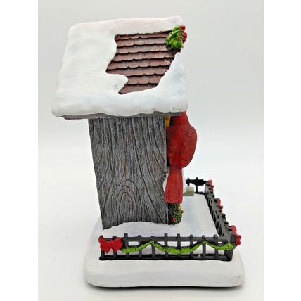 Hawthorne Village Cardinal Singing Birdhouse - Winter Birds/Seasonal Christmas