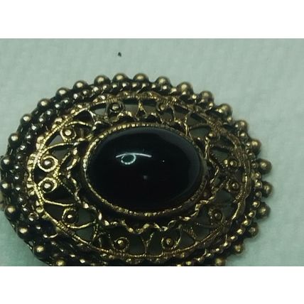 Vintage Peri Brass Tone Brooch Pin / Pendant