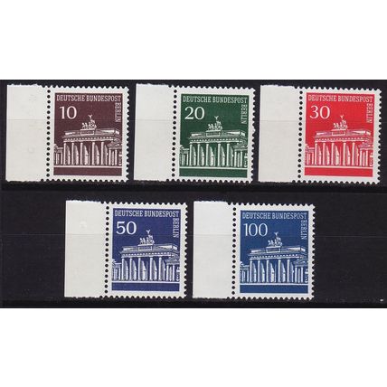GERMANY BERLIN [1966] MiNr 0286-90 li ( **/mnh ) [01] Rand