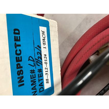 INGERSOLL RAND QXLH-25-14. 25' HOSE,LIGHTS 1/4" FITTINGS CABLE,PARKER 7092,TA