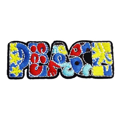 Peace Iron on Embroidered Patches Patch Badge Badges Logo 7.6 cm x 2.8 cm P673