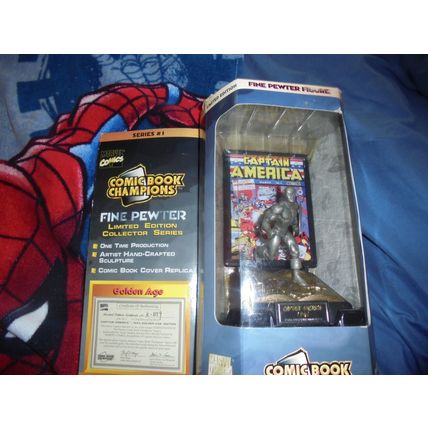 CAPTAIN AMERICA PEWTER Comic Book Champions! MINT!! For the Collector!! $35.00