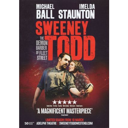 Sweeney Todd Michael Ball Imelda Staunton 2012 St James Theatre Advertising Post
