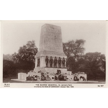 The Guards Memorial St James Park London Military RPC Postcard