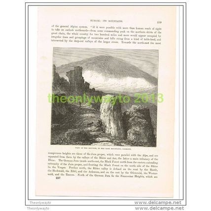 THE BROCKEN, HARZ MOUNTAINS, GERMANY, Book Illustration c1890