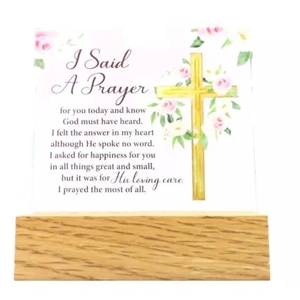 I Said A Prayer Freestanding Ornament with Sentimental Verse 11 CM Gift