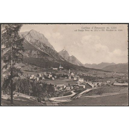 Panorama, Cortina d'Ampezzo, 1949 - Lorenz Fränzl Cartolina