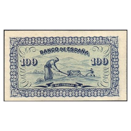Spain 1937 [BLL] 100 pesetas. Bank of Spain. Gijón (SC)