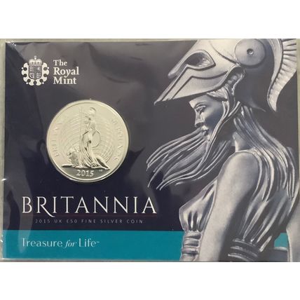 2013 Britannia £50 Silver Coin. BUNC