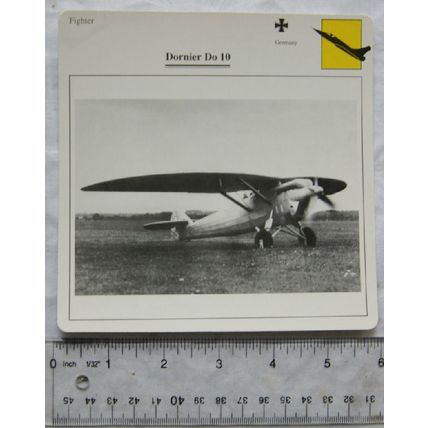 Dornier Do 10 - Germany - Fighter - Collectors Club Card