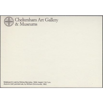 1924 Sideboard in Oak, c.1980s - Cheltenham Art Gallery & Museum Postcard