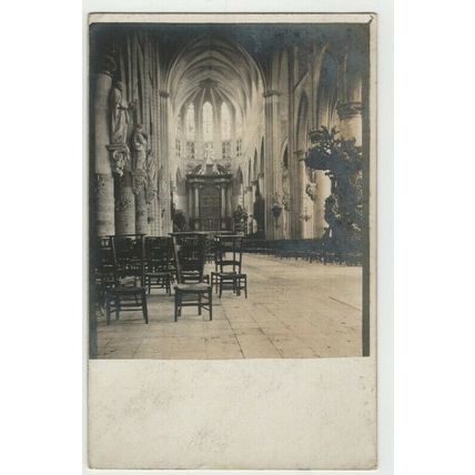 Malines Interior of St. Rumbold's Cathedral + D/Ring ROTHERFIELD Postmark c1912