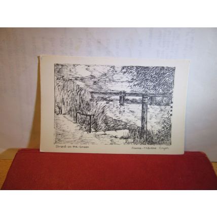 STRAND-ON-THE-GREEN, CHISWICK, LONDON by Joanne-Therese Cryan postcard =