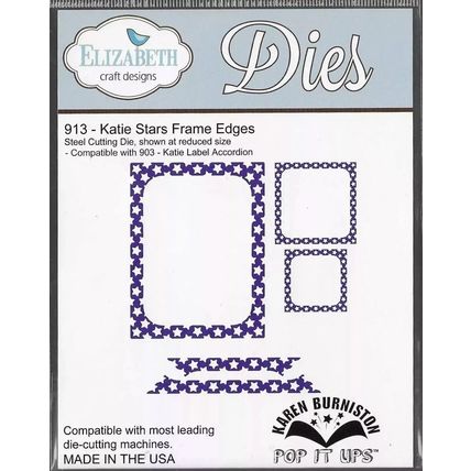 Elizabeth Craft Designs. Katie Stars Frame Edges Die Set. Die Cutting Cardmaking