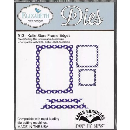 Elizabeth Craft Designs. Katie Stars Frame Edges Die Set. Die Cutting Cardmaking