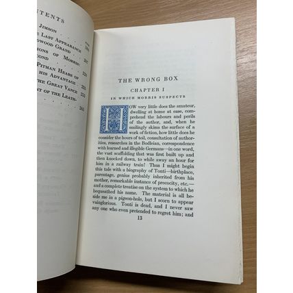 RARE* 1922 ROBERT LOUIS STEVENSON "WRONG BOX etc" VOL 15 ANTIQUE BOOK (P6)