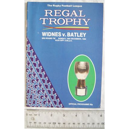 1990 programme Widnes v. Batley, Regal Trophy 3rd Round