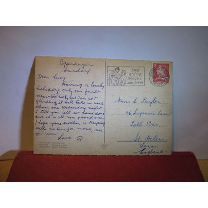 KRONBORG CASTLE, HELSINGOR, DENMARK used vintage postcard. 1967 pm =