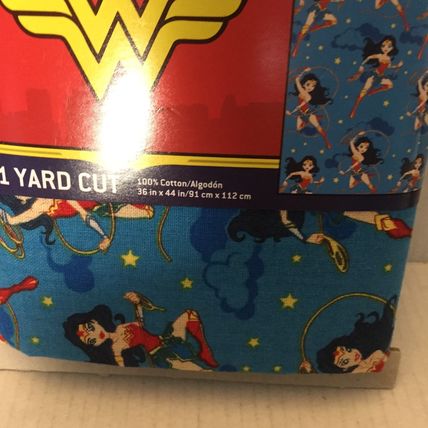 NEW DC Comics Wonder Woman Premium 100% Cotton 1 Yard Cut 36x44 Fabric