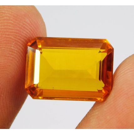 11.70 Ct Natural Mandarin Orange Spessartite Garnet – Emerald Cut Loose Gems