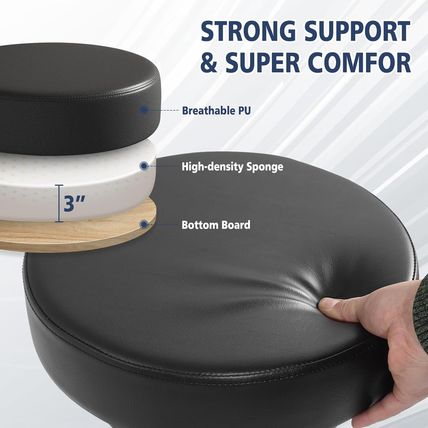 Rolling Stool with Wheels 400Lbs Weight Capacity,Heavy Duty Lash Chair Adjustabl