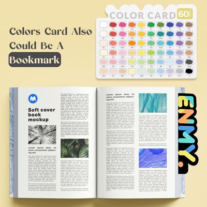 ENMY 60 Colors Acrylic Paint Markers, Direct Liquid Acrylic Paint Marker Pen, Fa