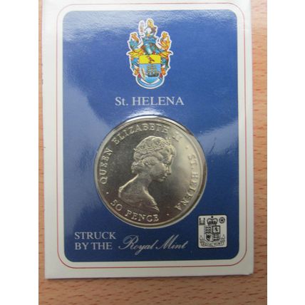 GB 1984 St Helena HRH Prince Andrew Royal Visit 50p Crown