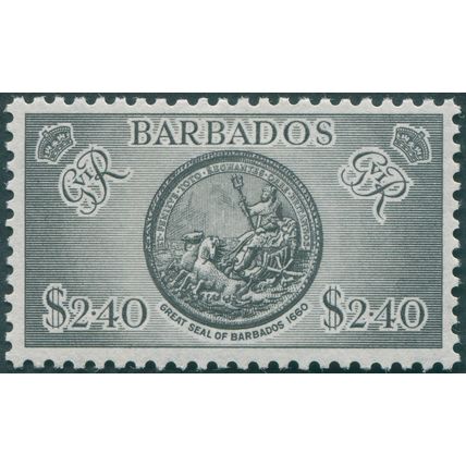 Barbados 1950 $2.40 black SG282 unused