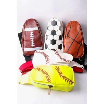 Chestnut Balls Pattern PU Leather Zipped Sling Bag