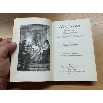 RARE* 1914 CHARLES DICKENS HARD TIMES FIRESIDE EDITION ANTIQUE HB BOOK (P4)