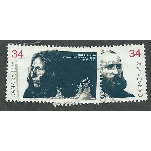 CAN 1986 SET 'FOUNDERS OF THE CANADIAN WEST' (2v) FINE USED (EBID40-201)