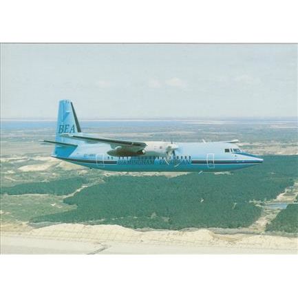 Birmingham European Airways Fokker 50 Aircraft Postcard (A16291)