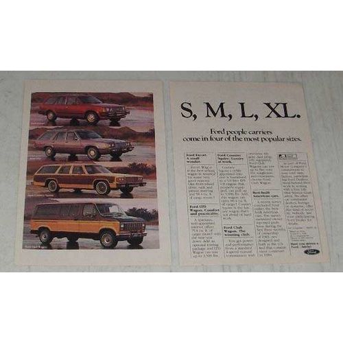 1984 Ford Escort, LTD, Country Squire & Club Wagons Ad