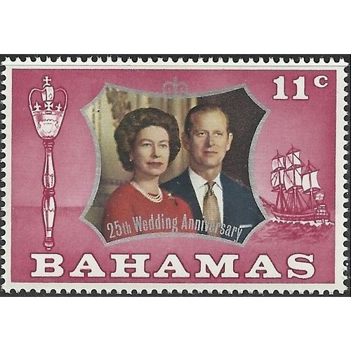 Bahamas 1972 Royal Silver Wedding 11c Unmounted Mint MNH SG 393 Sc 344 stamp