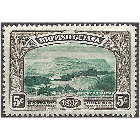 British Guiana 1898 SG219 5c Deep Green & Sepia Mint (no gum) . ..