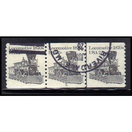 Used 1897A 2c Locomotive Fine PNC 10/3 PA2265