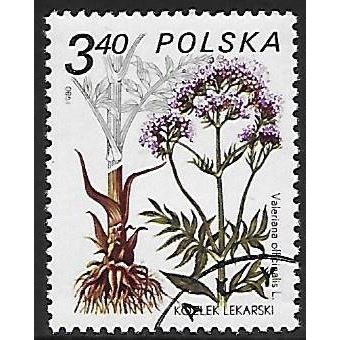 Mi 2708: 3 Zl. 40 multicoloured Medicinal Plants: Valerian