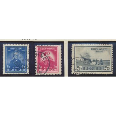 Belgium Stamps Scott #368 To 373, Used, 1946-7 Sets