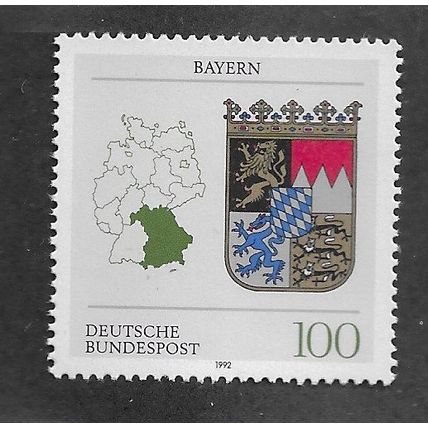 GER 1992 U/M 100pf 'REGIONAL LAND - BAYERN' (EBID78-807)